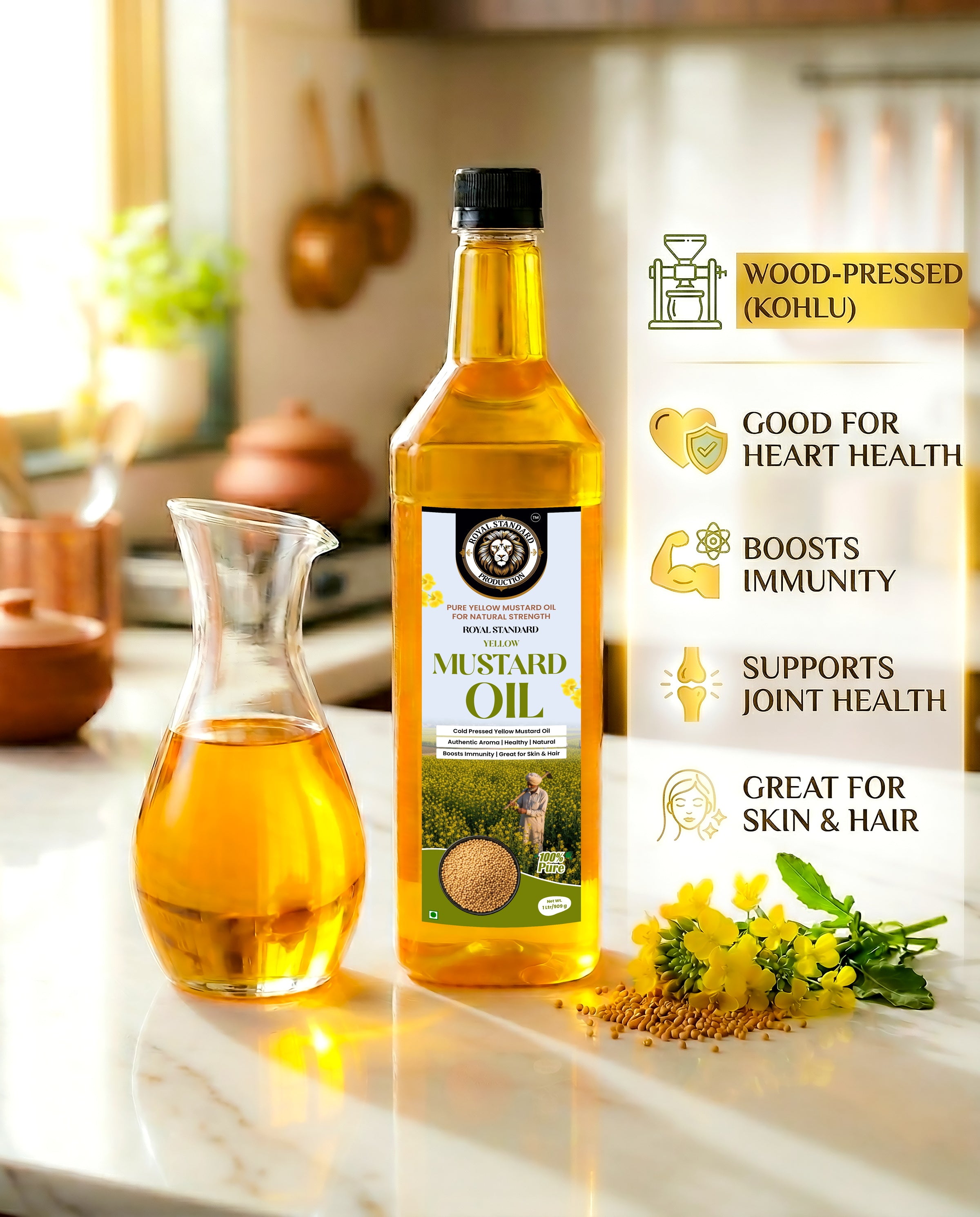 Yellow Mustard Oil (1 Ltr / 5 Ltr)