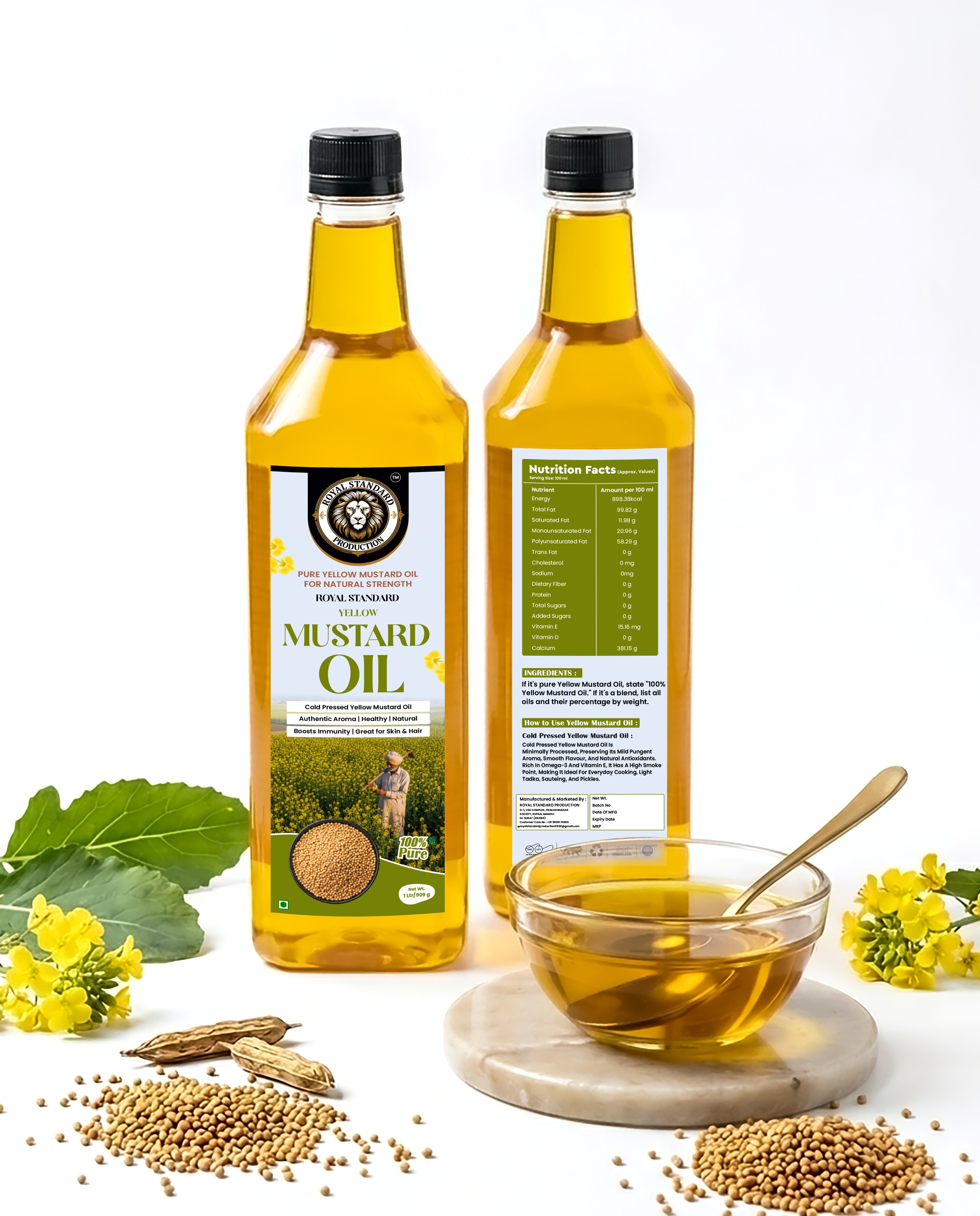Yellow Mustard Oil (1 Ltr / 5 Ltr)